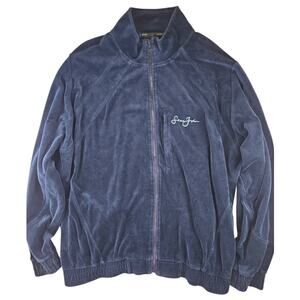 Sean John | Branded Blue Velour Track Jacket | Size 2XL